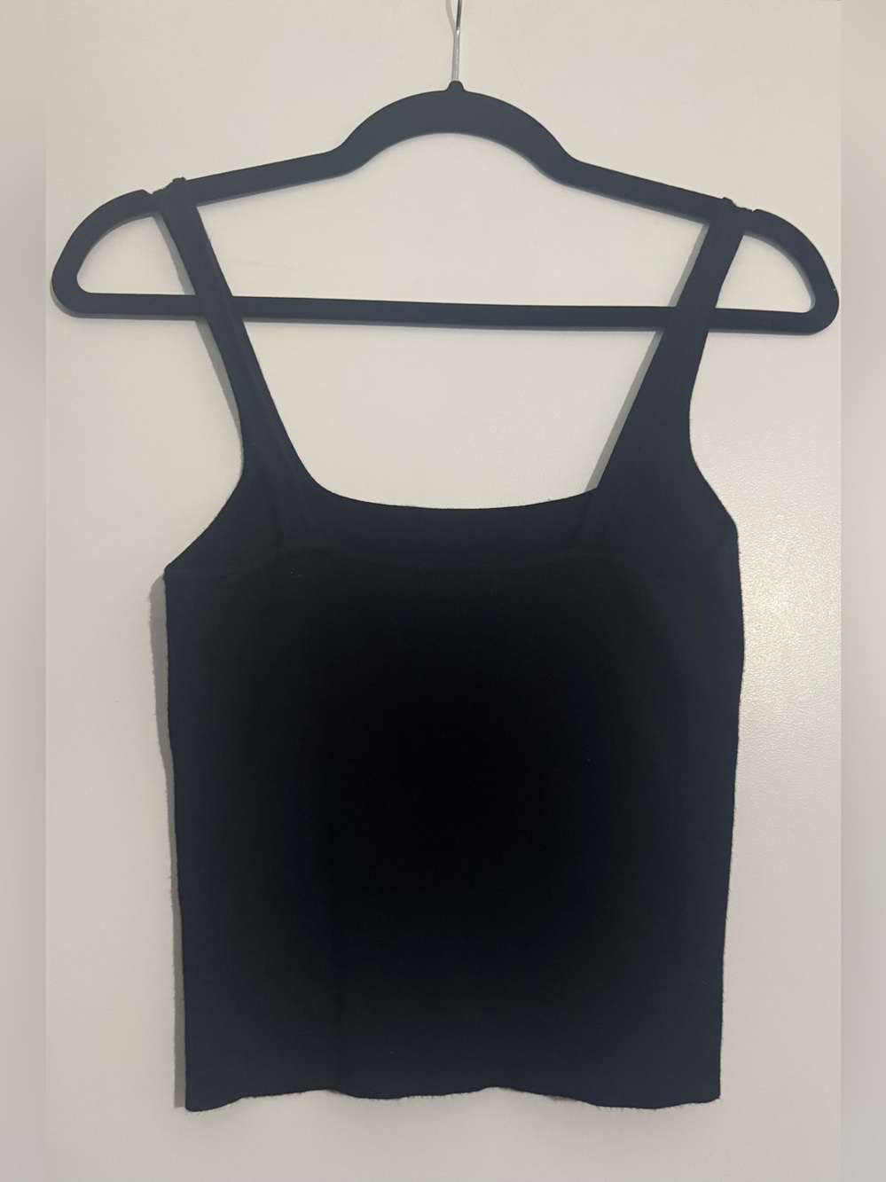 Dynamite Black Square Neck Cropped Tank Top – Size L | BNWOT